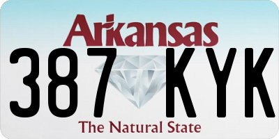 AR license plate 387KYK