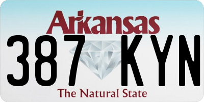 AR license plate 387KYN