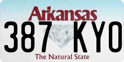 AR license plate 387KYO