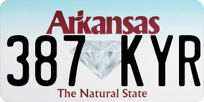 AR license plate 387KYR