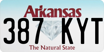 AR license plate 387KYT