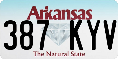 AR license plate 387KYV