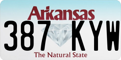 AR license plate 387KYW
