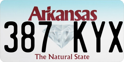 AR license plate 387KYX