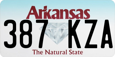 AR license plate 387KZA
