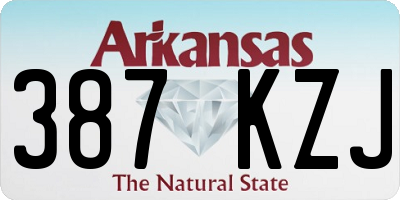 AR license plate 387KZJ