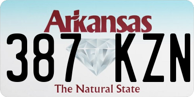 AR license plate 387KZN