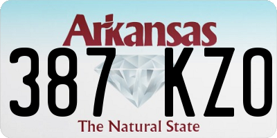 AR license plate 387KZO