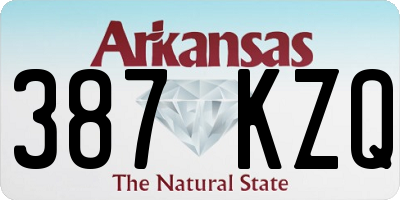 AR license plate 387KZQ