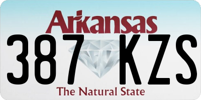 AR license plate 387KZS