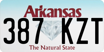 AR license plate 387KZT