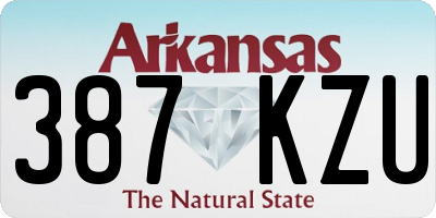 AR license plate 387KZU