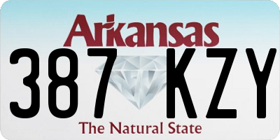 AR license plate 387KZY