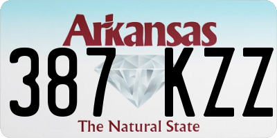 AR license plate 387KZZ