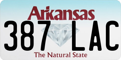 AR license plate 387LAC