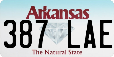 AR license plate 387LAE