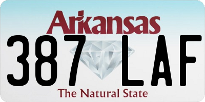 AR license plate 387LAF