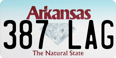 AR license plate 387LAG