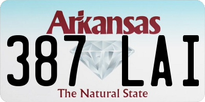 AR license plate 387LAI