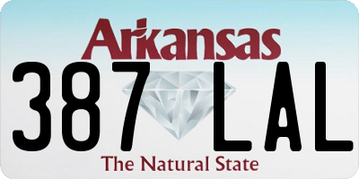 AR license plate 387LAL