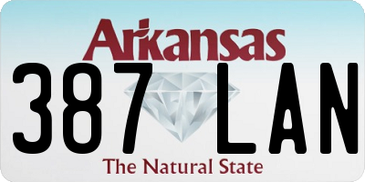 AR license plate 387LAN