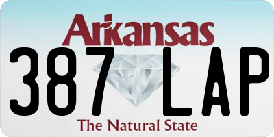 AR license plate 387LAP