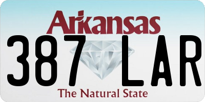 AR license plate 387LAR
