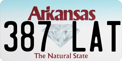 AR license plate 387LAT