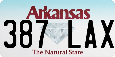 AR license plate 387LAX