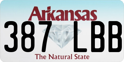 AR license plate 387LBB
