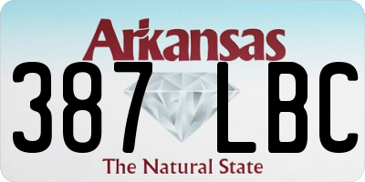 AR license plate 387LBC