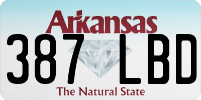 AR license plate 387LBD