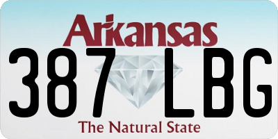 AR license plate 387LBG