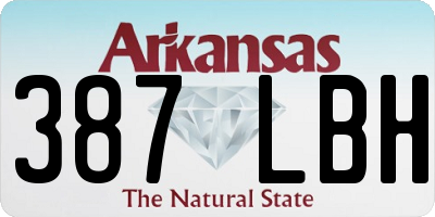 AR license plate 387LBH