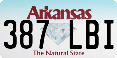 AR license plate 387LBI