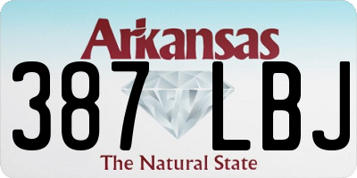 AR license plate 387LBJ