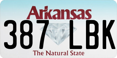 AR license plate 387LBK