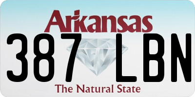 AR license plate 387LBN