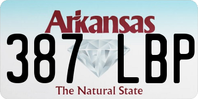 AR license plate 387LBP