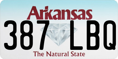 AR license plate 387LBQ