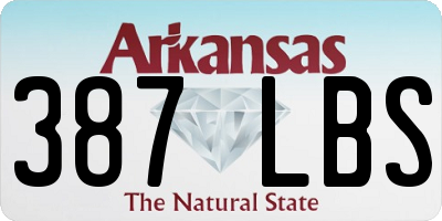 AR license plate 387LBS