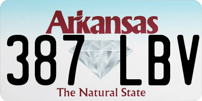 AR license plate 387LBV