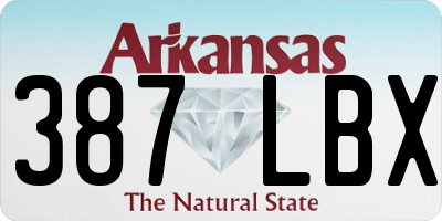 AR license plate 387LBX