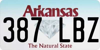 AR license plate 387LBZ