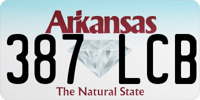 AR license plate 387LCB
