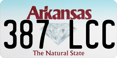AR license plate 387LCC
