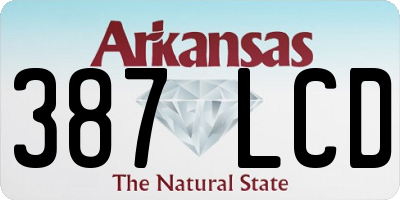 AR license plate 387LCD