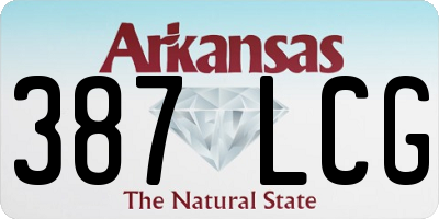 AR license plate 387LCG