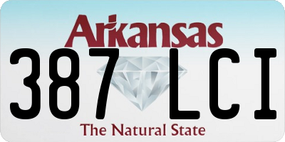 AR license plate 387LCI
