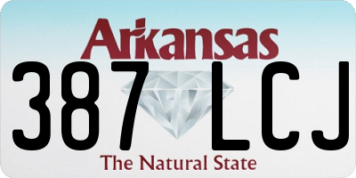 AR license plate 387LCJ